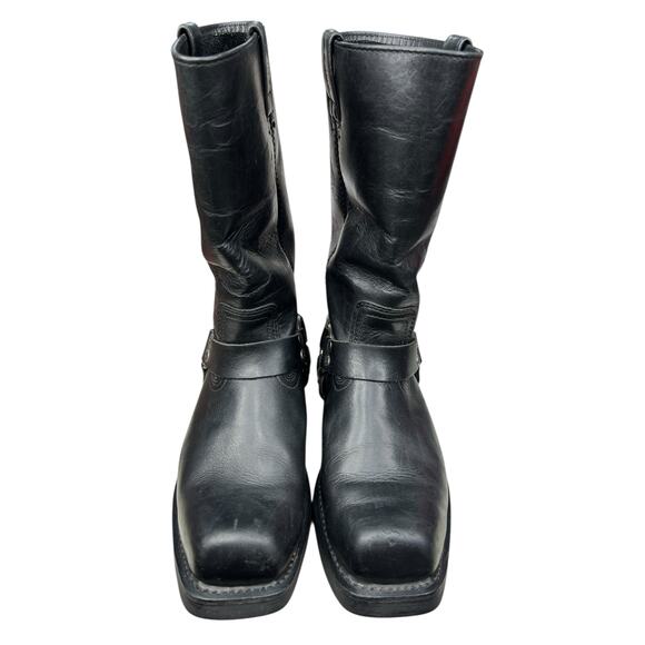 Harley Davidson Men’s Mega Harness Black Leather Moto Boot Size US 10.5 - Picture 7 of 10